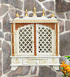 Big Sheesham MDF Wooden Pooja Temple Puja Mandap For Office