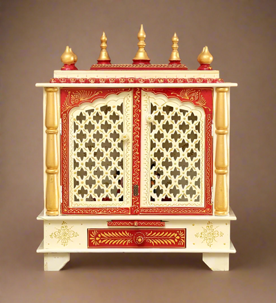 Big Sheesham Wooden Pooja Temple For Home