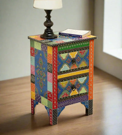 Wooden Handpainted Console & Side Table