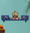 Blue Wall Hanging Wooden Home Shelf temple for Pooja