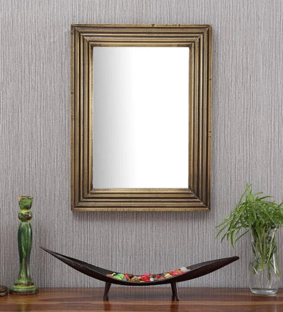 British Style Wooden Wall Mirror for wall decor | Brass Wall Mirror