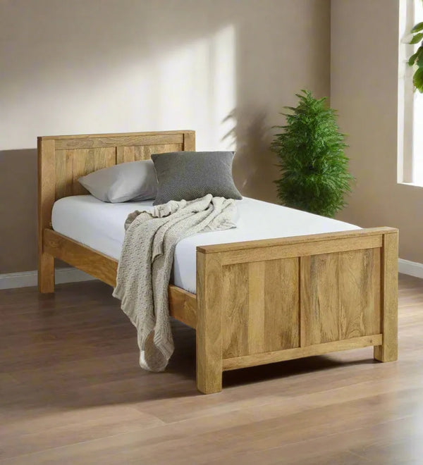 Classic Solid Wood Single & Double Size Bed
