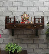Copper Wall Hanging Wooden Home Shelf temple for Pooja | Ganesh Chaturthi
