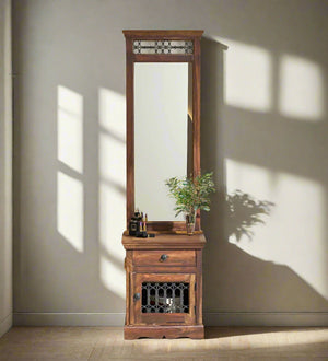 Country Plank Series Wood Dresser In Scratch Resistant Provincial Teak Finish