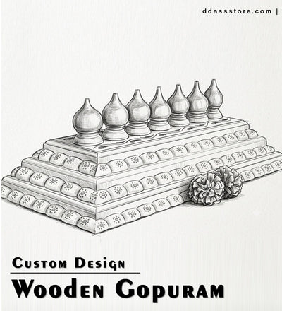 Customize Wooden Gopuram For Home Temple | DDASSSTORE.COM - D DASS Store