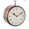 8" Copper Finish Iron Station Platform Wall Clock for Wall | Double Sided Clock - D'DASS Store