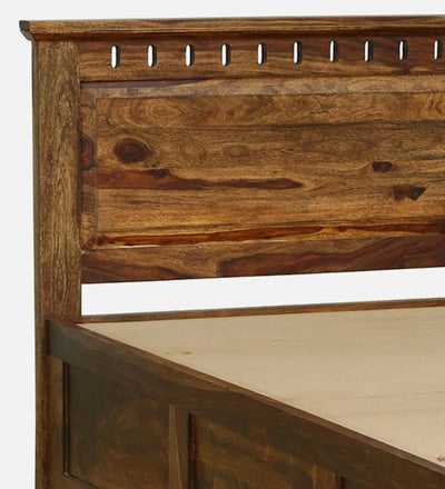 Soloman Solid Wood Single and Double Bed with Storage - D'DASS Store