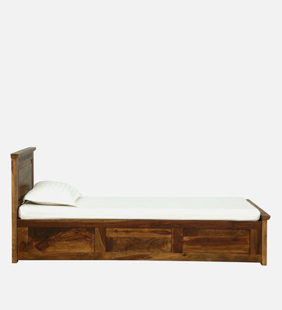 Soloman Solid Wood Single and Double Bed with Storage