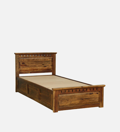 Soloman Solid Wood Single and Double Bed with Storage