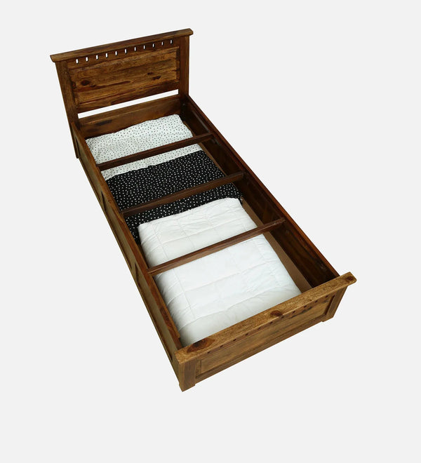 Soloman Solid Wood Single and Double Bed with Storage - D'DASS Store