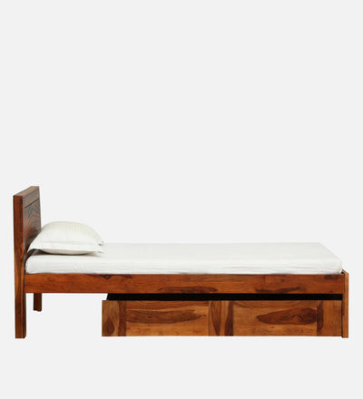 Yamen Solid Wood Single and Double Bed with Storage