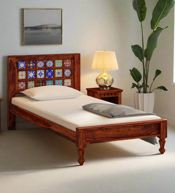 Zubil Wooden Single and Double Bed - D'DASS Store