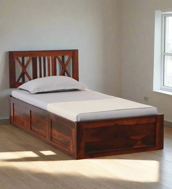 Circa Solid Wood Single and Double Bed with Storage - D'DASS Store