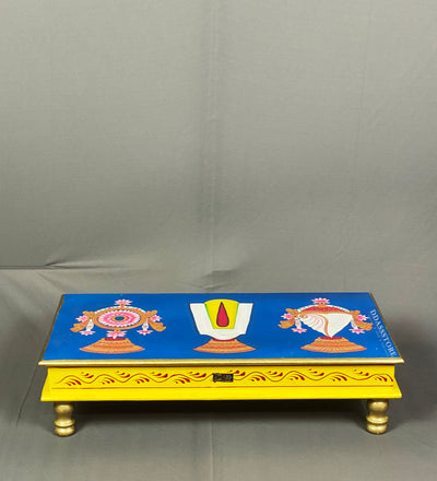 Sri tirumalagiri venkateshwara swamy Wooden Pooja Chowki & Bajot Patta For Home - D'DASS Store