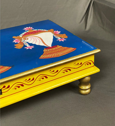 Sri tirumalagiri venkateshwara swamy Wooden Pooja Chowki & Bajot Patta For Home - D'DASS Store