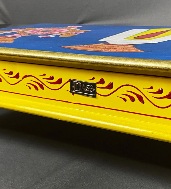 Sri tirumalagiri venkateshwara swamy Wooden Pooja Chowki & Bajot Patta For Home - D'DASS Store