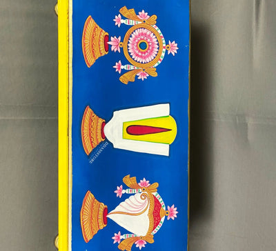 Sri tirumalagiri venkateshwara swamy Wooden Pooja Chowki & Bajot Patta For Home - D'DASS Store