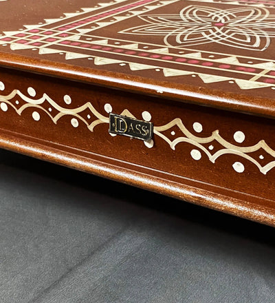 Sri Meenakshi Wooden Kollam Painted Pooja Chowki & Bajot Patta For Home - D'DASS Store