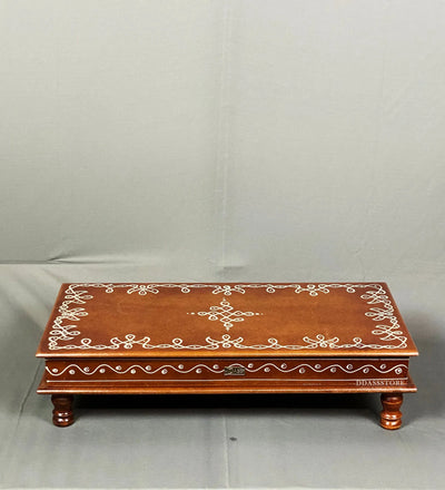 Shri Ram Lalla Kollam Painted Pooja Chowki & Bajot Patta For Home - D'DASS Store