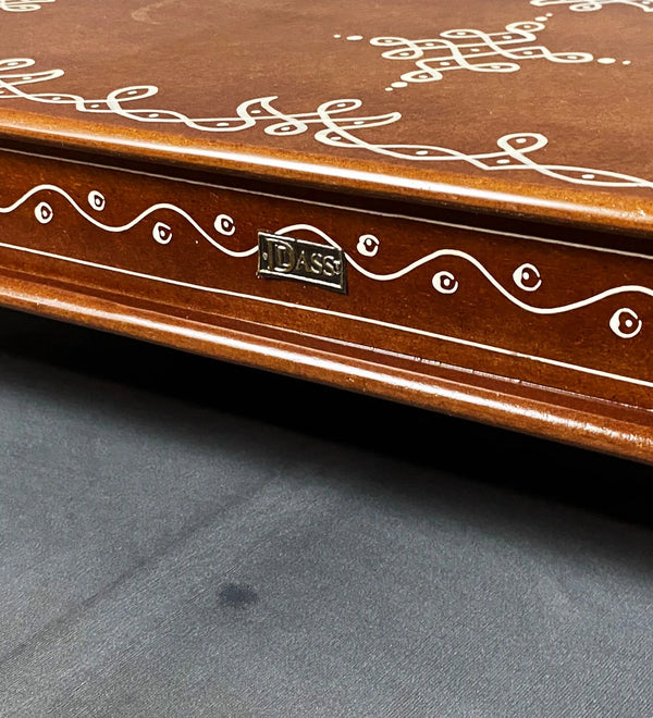 Shri Ram Lalla Kollam Painted Pooja Chowki & Bajot Patta For Home - D'DASS Store