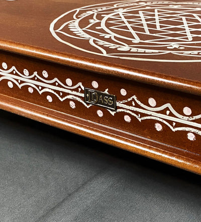 Sri Yantra Handpainted Painted Pooja Chowki & Bajot Patta For Home - D'DASS Store