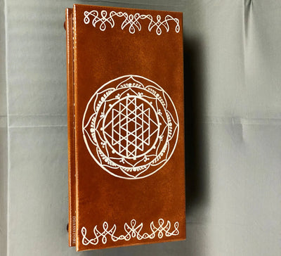 Sri Yantra Handpainted Painted Pooja Chowki & Bajot Patta For Home - D'DASS Store