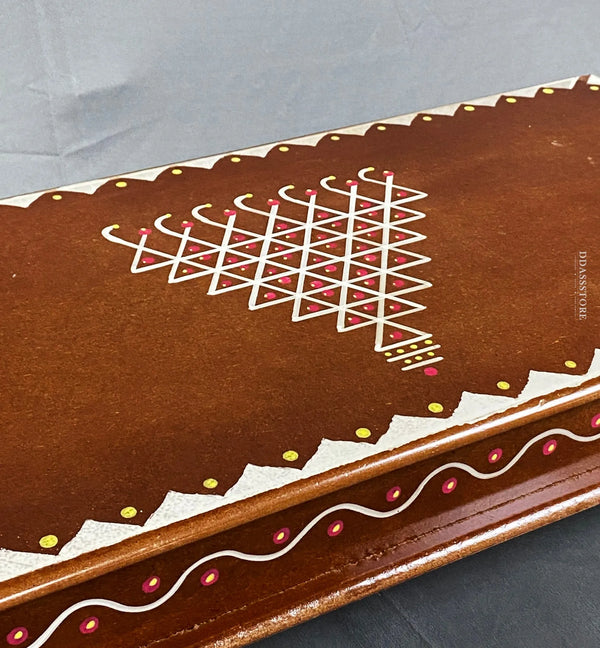 Sri Annpurna Kollam painted Painted Pooja Chowki & Bajot Patta For Home - D'DASS Store