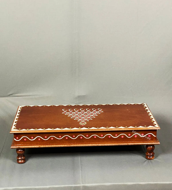 Sri Annpurna Kollam painted Painted Pooja Chowki & Bajot Patta For Home - D'DASS Store