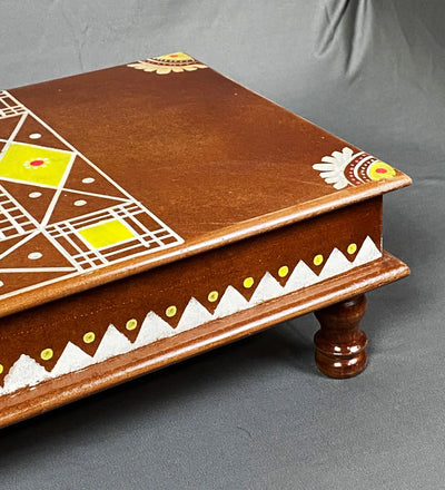 Shri Ganesh Chaturthi Wooden Pooja Chowki & Bajot Patta For Home - D'DASS Store