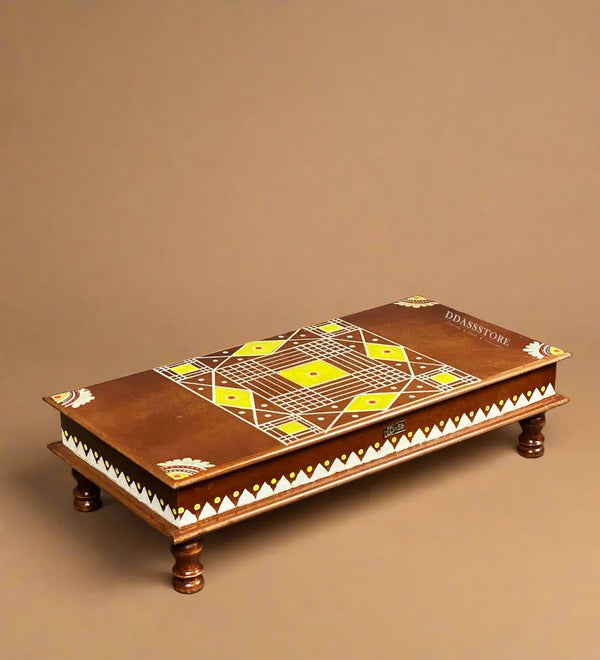 Shri Ganesh Chaturthi Wooden Pooja Chowki & Bajot Patta For Home - D'DASS Store