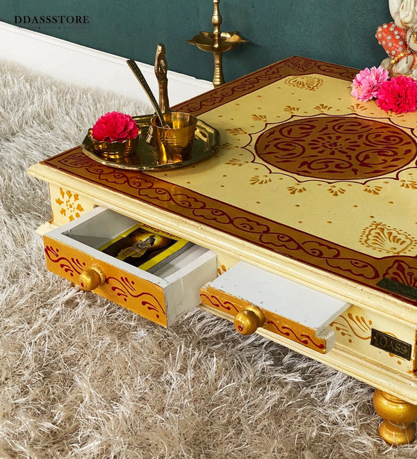 Pooja Chowki & Bajot For Home &amp; Office | DDASSBJT131_RG - D'DASS Store