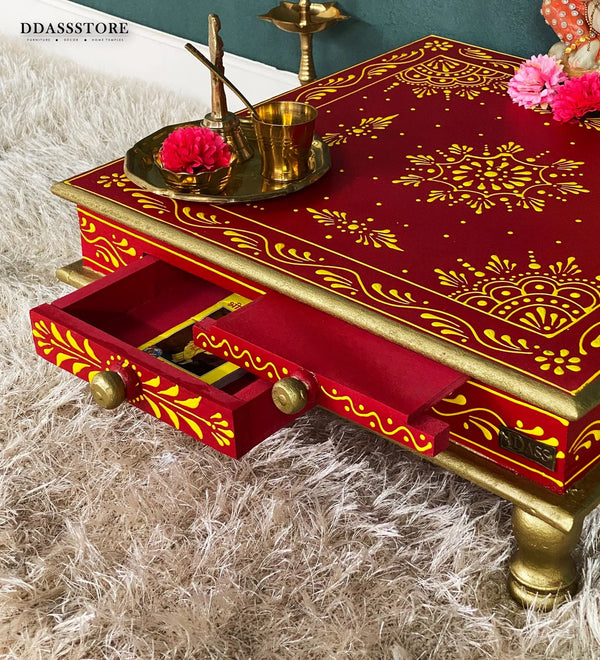 Pooja Chowki & Bajot For Home &amp; Office | DDASSBJT131_RR - D'DASS Store