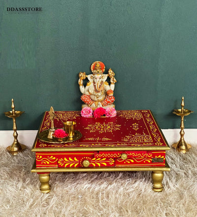 Pooja Chowki & Bajot For Home &amp; Office | DDASSBJT131_RR - D'DASS Store