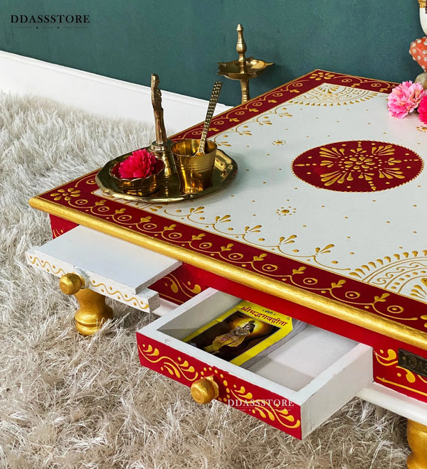 Pooja Chowki & Bajot For Home &amp; Office | DDASSBJT131_WR - D'DASS Store