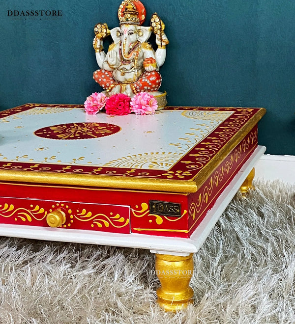 Pooja Chowki & Bajot For Home &amp; Office | DDASSBJT131_WR - D'DASS Store