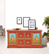 Red Wooden HandPainted Side & Console Table