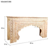 Rustic White Solid wood HandCarved Console & Side Table - D'DASS Store