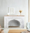 Rustic White Solid wood HandCarved Console & Side Table