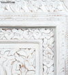Rustic White Solid wood HandCarved Console & Side Table - D'DASS Store