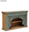 Rustic Green Solid wood HandCarved Console & Side Table