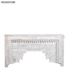 Rustic White Solid wood HandCarved Console & Side Table