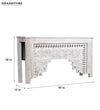 Rustic White Solid wood HandCarved Console & Side Table