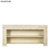 Distressed White Solid wood HandCarved Console & Side Table - D'DASS Store