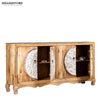 Distressed White Solid wood HandCarved Console & Side Table - D'DASS Store