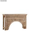Distressed White Solid wood HandCarved Console & Side Table - D'DASS Store