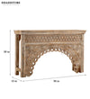 Distressed White Solid wood HandCarved Console & Side Table - D'DASS Store