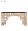 Distressed White Solid wood HandCarved Console & Side Table - D'DASS Store