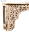 Distressed White Solid wood HandCarved Console & Side Table - D'DASS Store