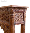 Rustic Natural Solid wood HandCarved Console & Side Table - D'DASS Store