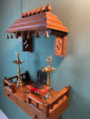 Wall Mounted Wooden Gopuram and Pooja Shelf for Home | Ganesh Chaturthi Special